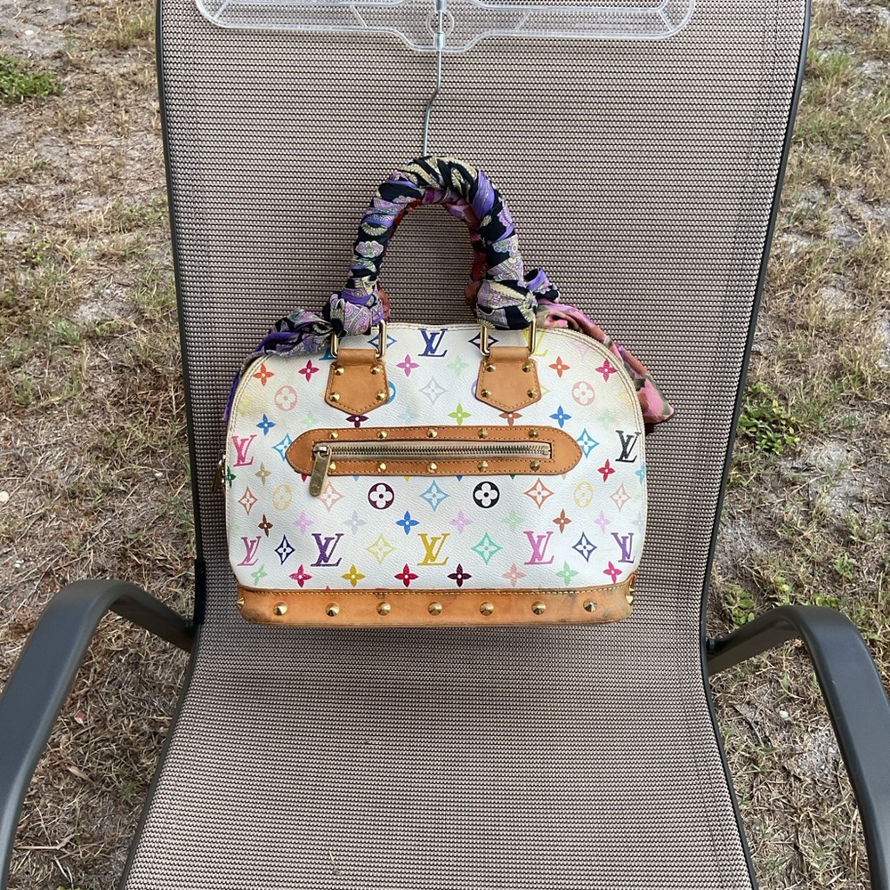 💕Louis Vuitton💕 White multicolored Alma pm SD0074 - Picture 2 of 14